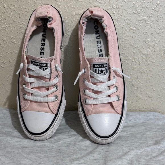Converse Women's Light Pink Canvas Sneakers - Picture 1 of 4